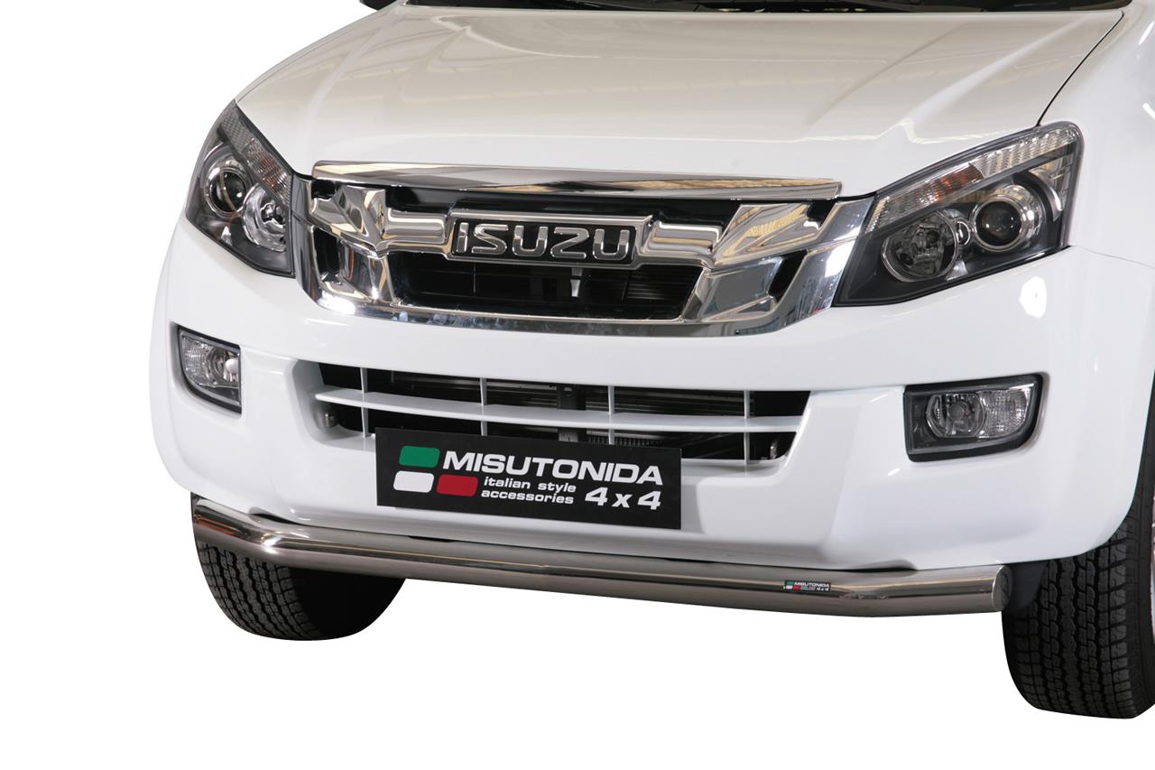 TUBE PROTECTION AVANT INOX Ø 76 ISUZU DMAX 2012/2020 - THERMOLAQUE NOIR