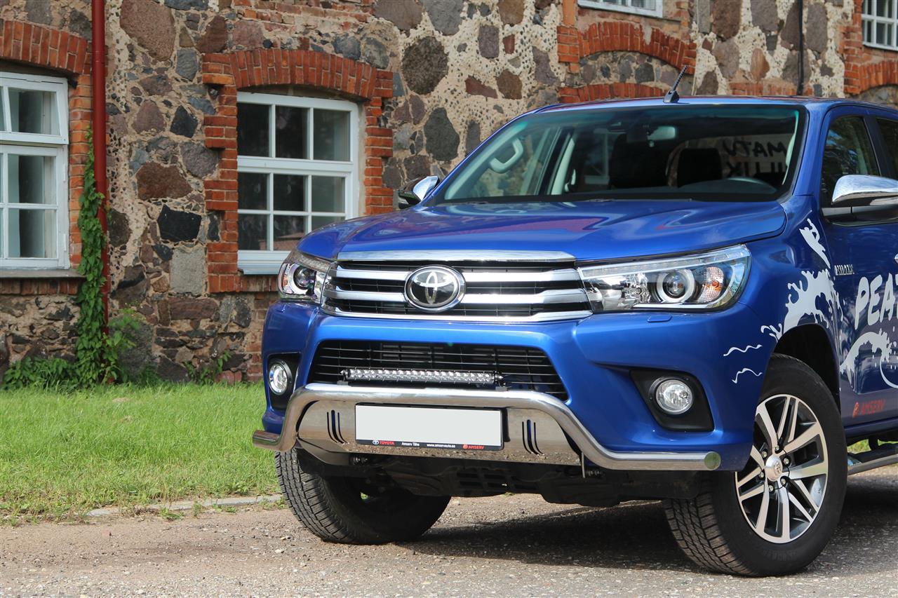 TUBE PROTECTION AVANT + PROTEGE RADIATEUR INOX Ø60 TOYOTA HILUX REVO 2016/2018
