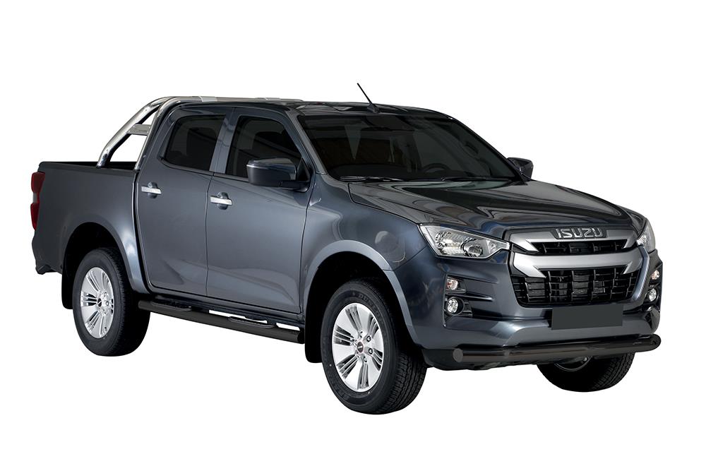 TUBE PROTECTION AVANT INOX Ø 76 ISUZU DMAX 2020/2024 THERMOLAQUE NOIR