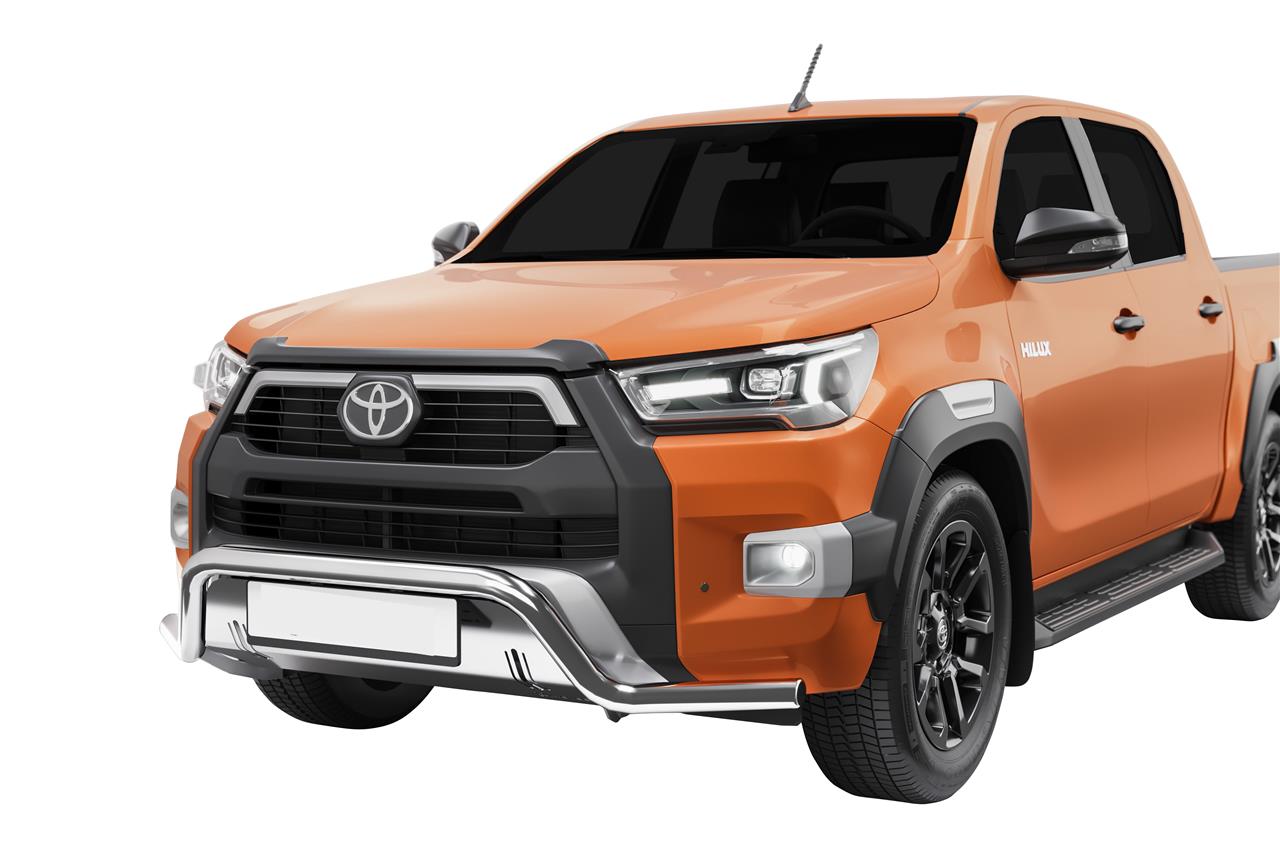 TUBE PROTECTION AVANT+PROTEGE RADIATEUR  INOX Ø 60 TOYOTA HILUX 2021+