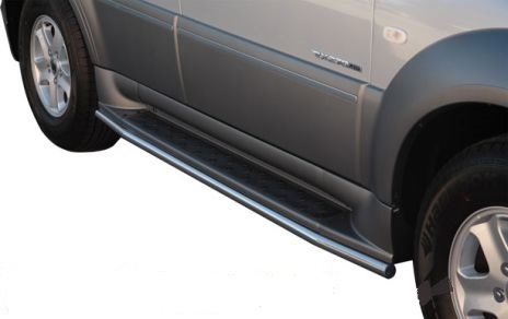 TUBES PROTECTION MARCHE-PIEDS INOX Ø 40 SSANGYONG REXTON 2 2006+