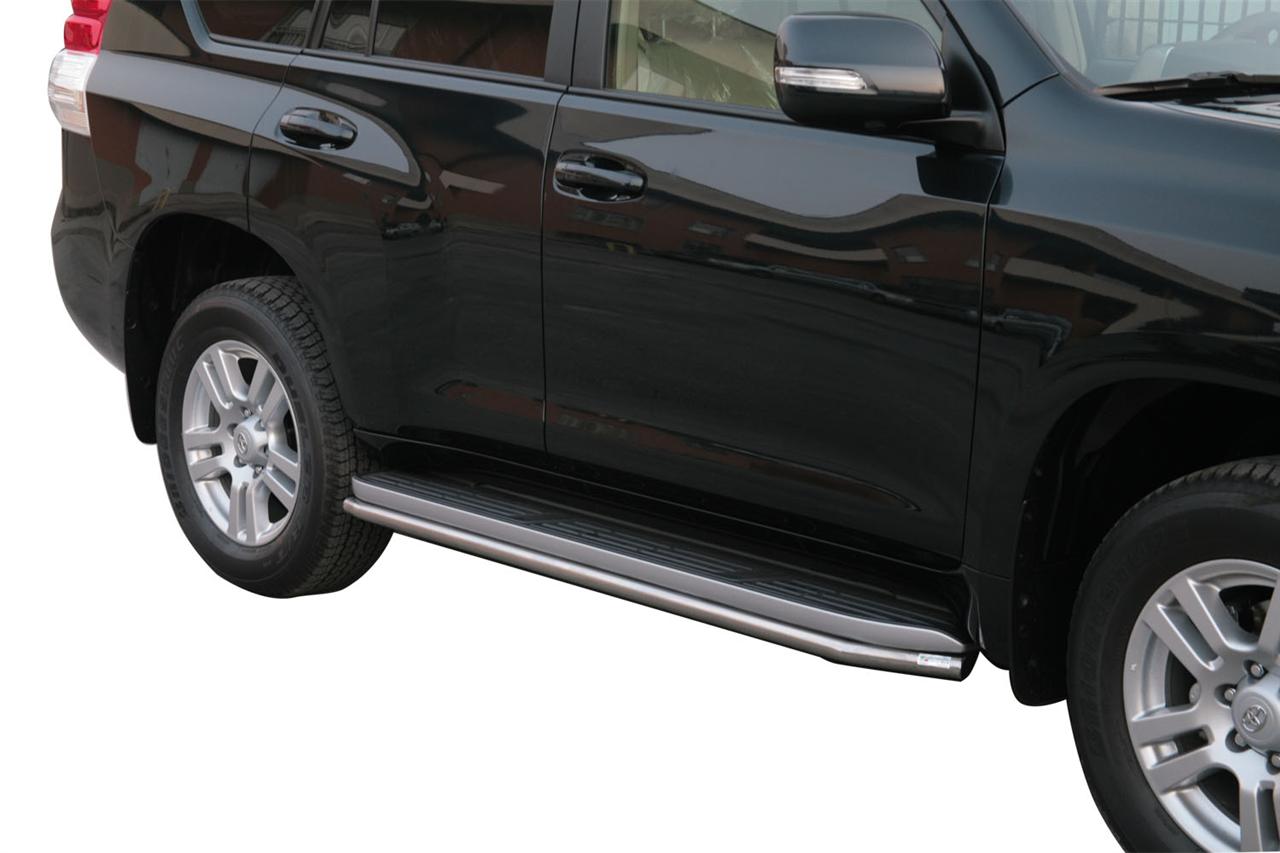 TUBES PROTECTION MARCHE-PIEDS INOX Ø 40 TOYOTA LAND CRUISER 150 5 PORTES 2009+