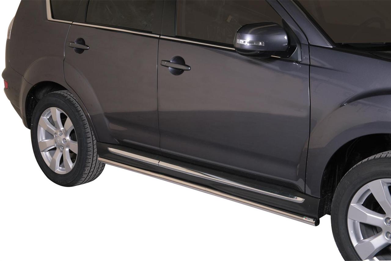 Tubes Protection Marche-Pieds Inox Ø40 Mitsubishi Outlander 2010+