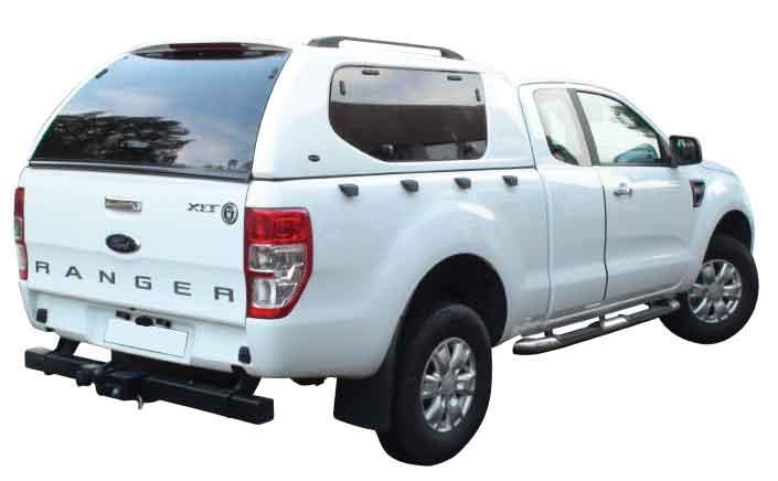HARD TOP SLINE SV FORD RANGER 2012+ SUPER CAB VITRES PAPILLON GRIS PERLE 2PNC