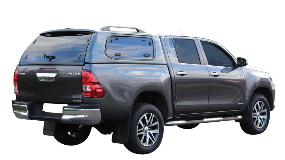 Hard Top Sline Sv Toyota Hilux 2016+ Extra Cab Vitres Papillon Blanc 040