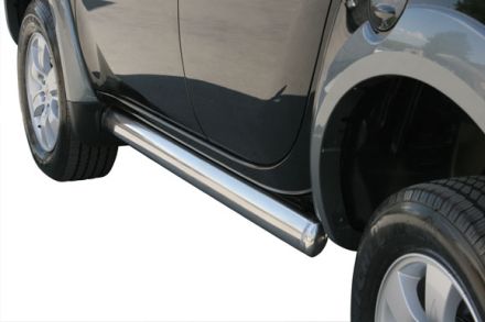 Tube Bas De Caisse Inox Ovale Mitsubishi L200 2006+ Double Cab