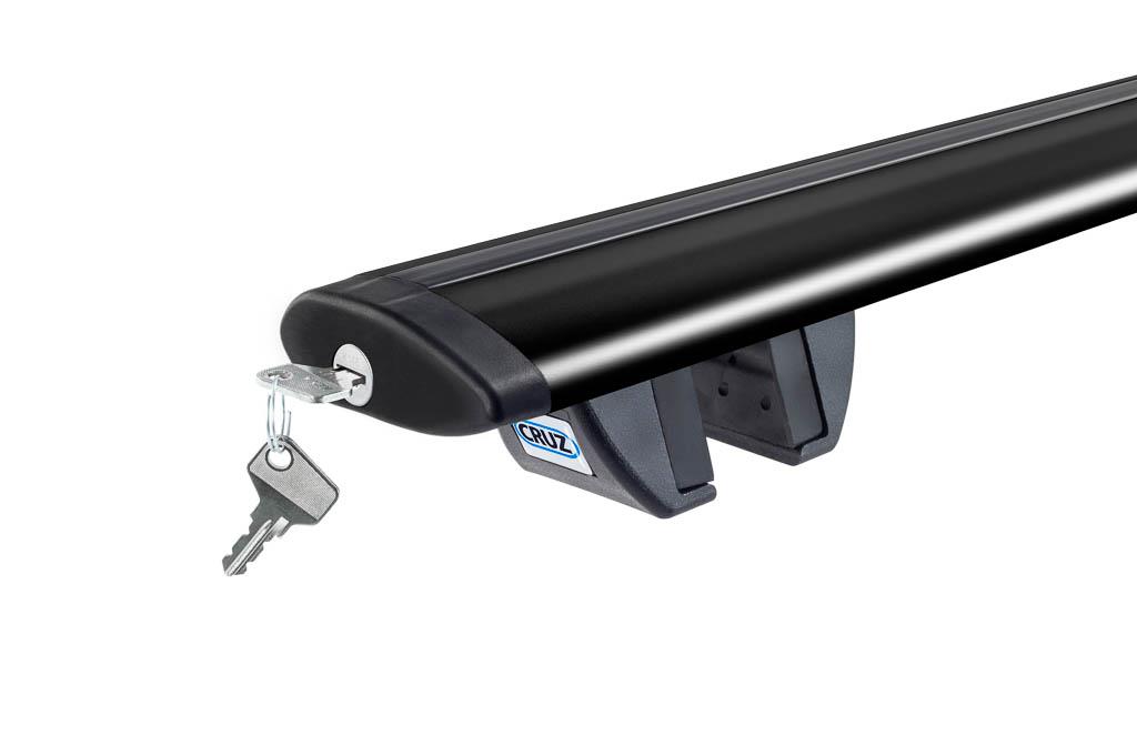 BARRES TRANSVERSALES AERODYNAMIQUES NOIRES (PAIRE) pour BARRES LONGITUDINALES