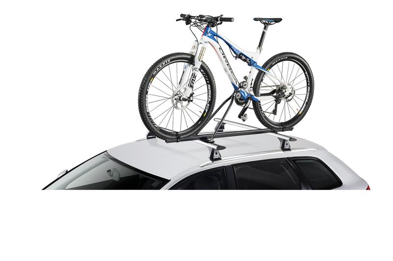 PORTE VELO ACIER NOIR SUR BARRES TRANSVERSALES CRUZ (1 VELO)
