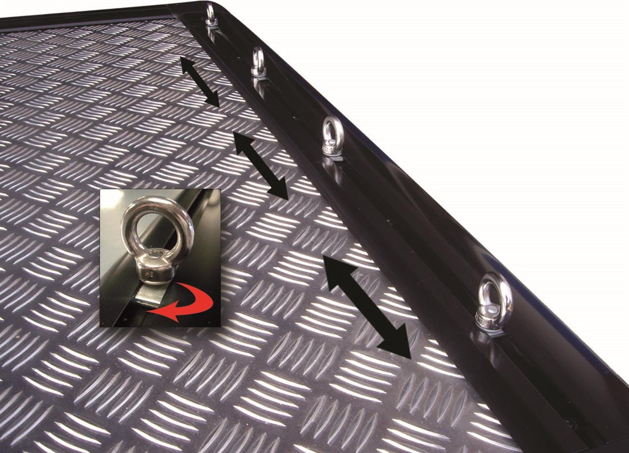 ANNEAUX DE SANGLAGE INOX (6 pièces) POUR TONNEAU COVER ALUMINIUM UPSTONE 