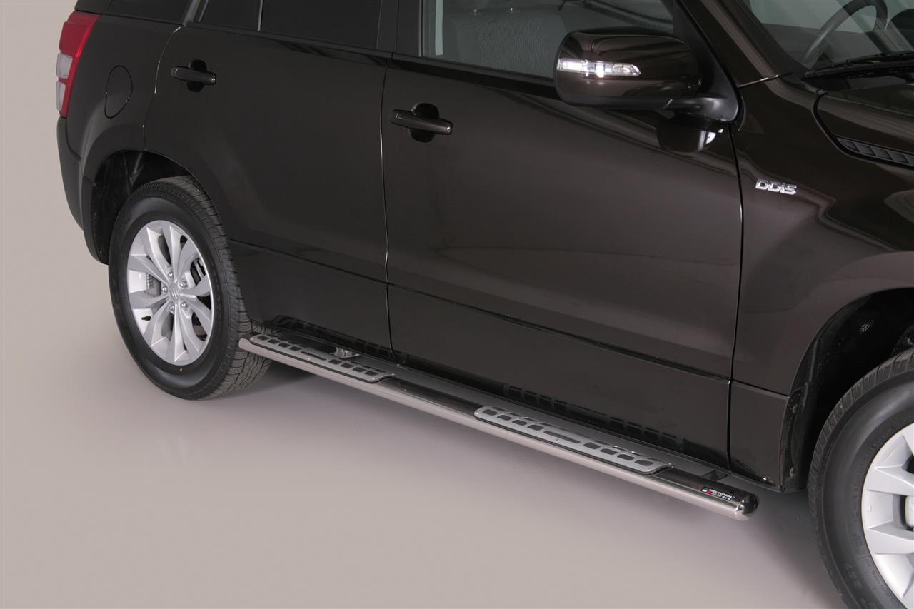 TUBES MARCHE PIEDS OVALE INOX DESIGN SUZUKI GRAND VITARA 5P 2009+ et 2012+