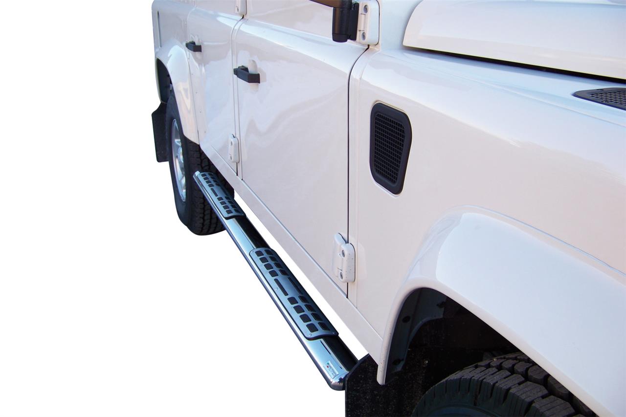 TUBES MARCHE PIEDS OVALE INOX DESIGN LAND ROVER DEFENDER 90