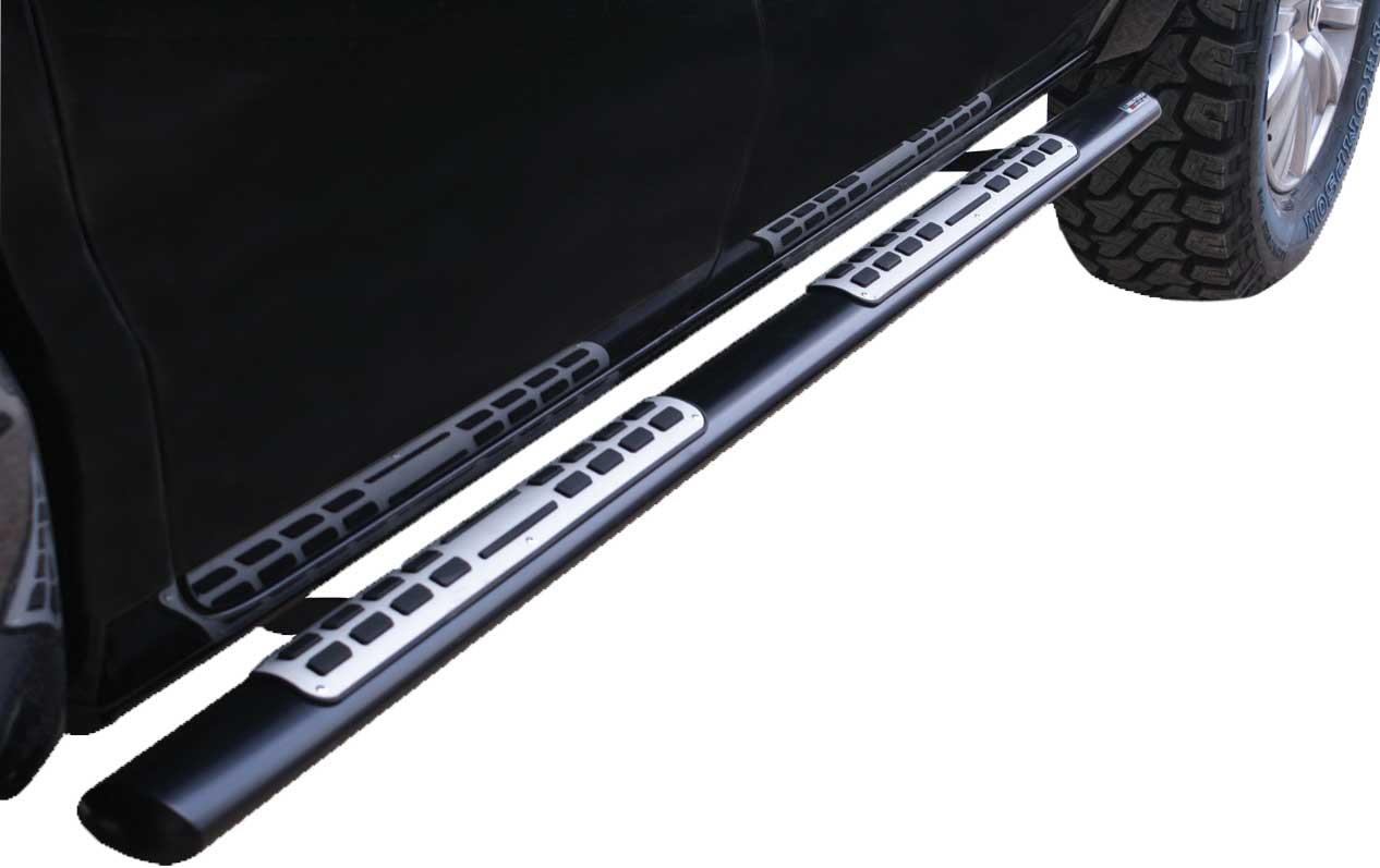 MARCHE PIEDS OVALE INOX ISUZU D-MAX 2012/2020 CREW CAB THERMOLAQUE NOIR 