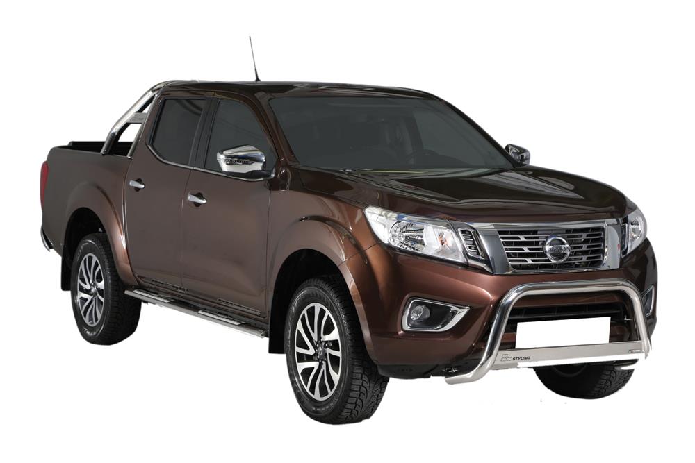 TUBES MARCHE PIEDS OVALE INOX DESIGN NISSAN NAVARA NP300 2016+ KING CAB