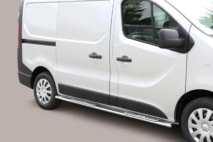 TUBES MARCHE PIEDS OVALE INOX DESIGN OPEL VIVARO L1 2014+