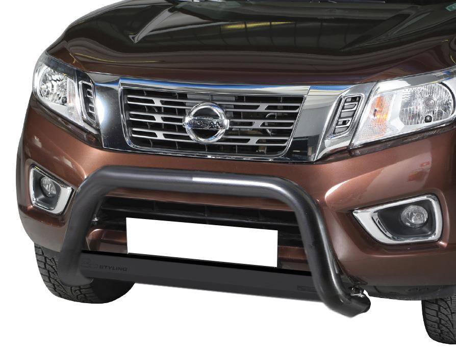 MEDIUM BAR INOX THERMOLAQUE NOIR Ø 63 NISSAN NAVARA NP300 2016+ CE