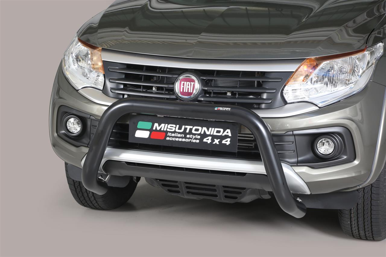 SUPER BAR INOX NOIR Ø 76 FIAT FULLBACK 2016+ CE THERMOLAQUE NOIR 