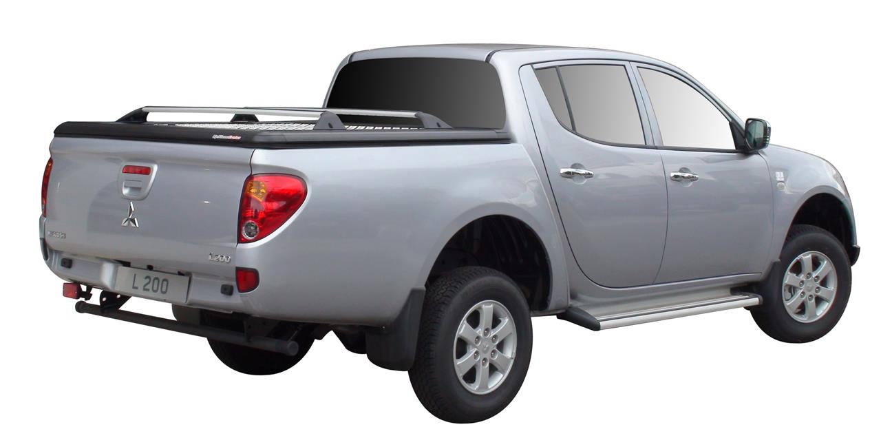 TONNEAU COVER ALU MITSUBISHI L200 LONGUE BENNE DOUBLE CAB 2010/2014 Checker plate
