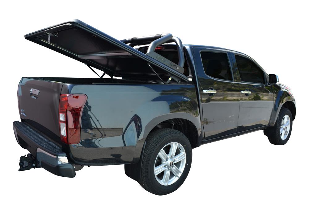 TONNEAU COVER ALU ISUZU D-MAX 2012+ SPACE CAB THERMOLAQUE NOIR