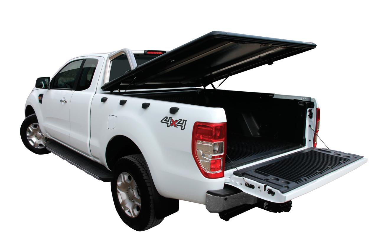 TONNEAU COVER ALU FORD RANGER 2012/2023 - DOUBLE CAB - COMPATIBLE ROLL BAR INOX ORIGINE - NON PEINT