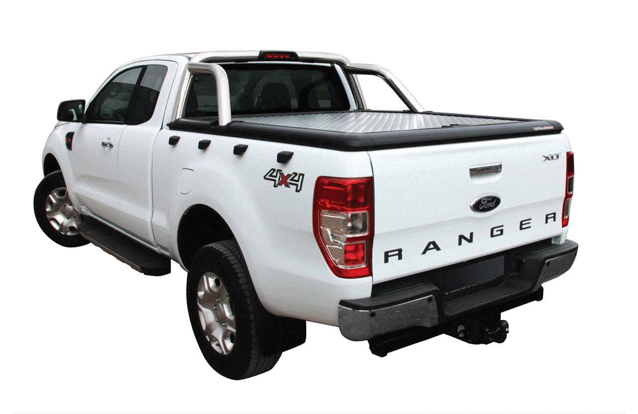 TONNEAU COVER ALU FORD RANGER 2012/2023 - SUPER CAB - COMPATIBLE ROLL BAR ORIGINE