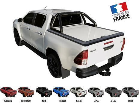TONNEAU COVER ALU V2 TOYOTA HILUX 2016+ DOUBLE CAB - PLAQUE CENTRALE PEINTE - NON PEINT 