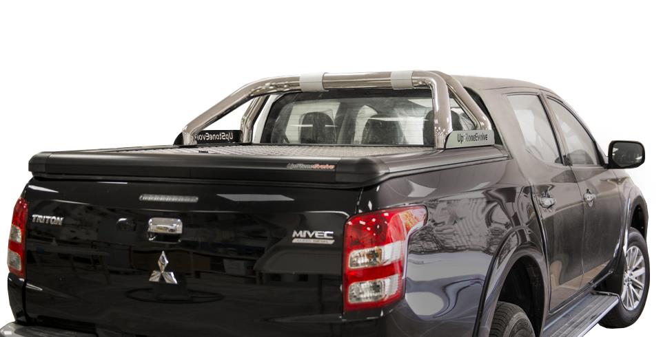 ROLL BAR INOX UPSTONE DOUBLE TUBE Ø 76 MITSUBISHI L200 DOUBLE CAB 2016+
