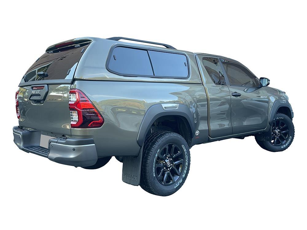 HARD TOP SLINE V2 TOYOTA HILUX 2016+ EXTRA CAB - AVEC VITRES LATERALES COULISSANTES - GRIS 1D6