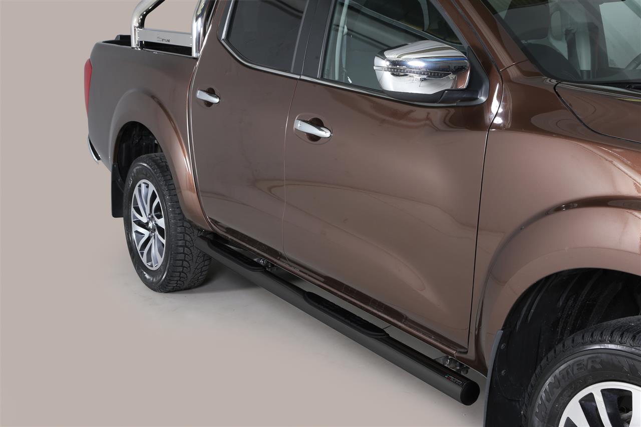 TUBES MARCHE PIEDS NOIR Ø 76 NISSAN NP300 2016+ DOUBLE CAB