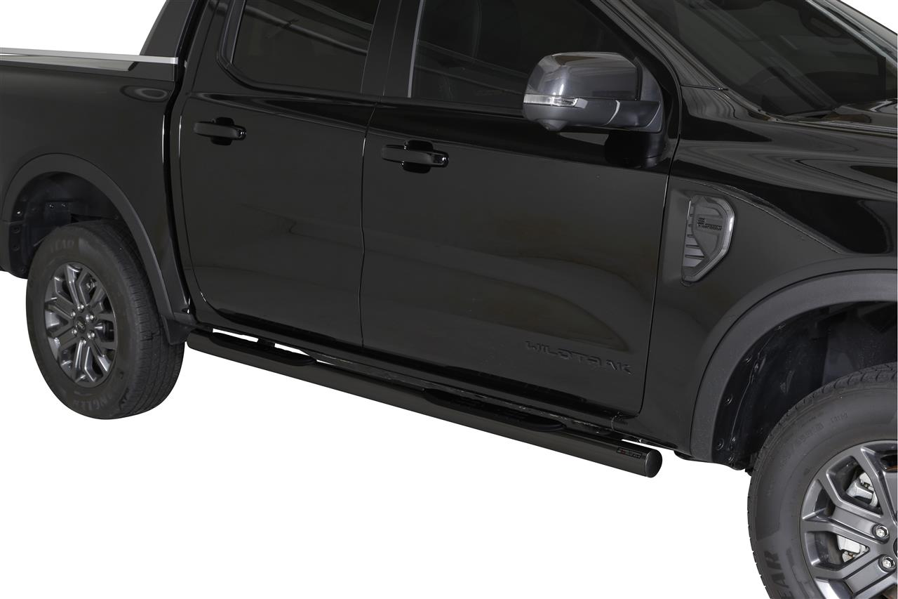 TUBES MARCHE PIEDS NOIR Ø 76 FORD RANGER 2012/2022 / 2023+ SUPER CAB 