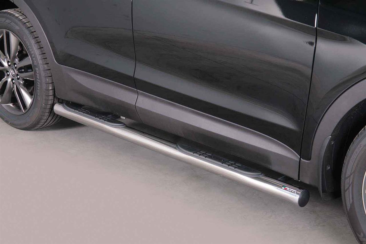 TUBES MARCHE PIEDS INOX Ø 76 HYUNDAI SANTA FE 2012+ 5P