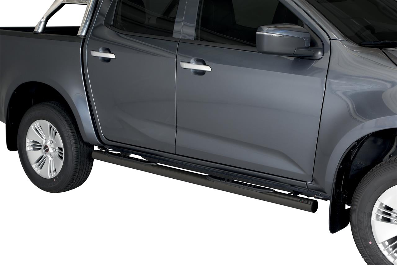 TUBES MARCHE PIEDS NOIR Ø 76 ISUZU DMAX 2020/2024 CREW CAB