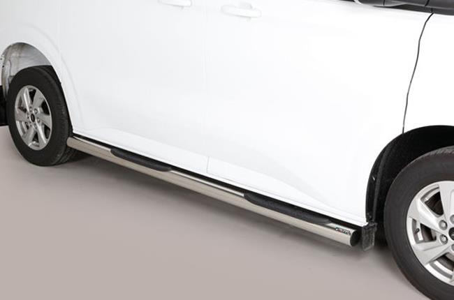 TUBES MARCHE PIEDS ROND INOX DESIGN FORD TRANSIT CUSTOM 01.2024+ L2