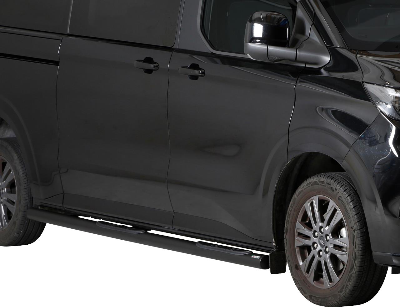 TUBES MARCHE PIEDS ROND NOIR DESIGN FORD TRANSIT CUSTOM 01.2024+ L2