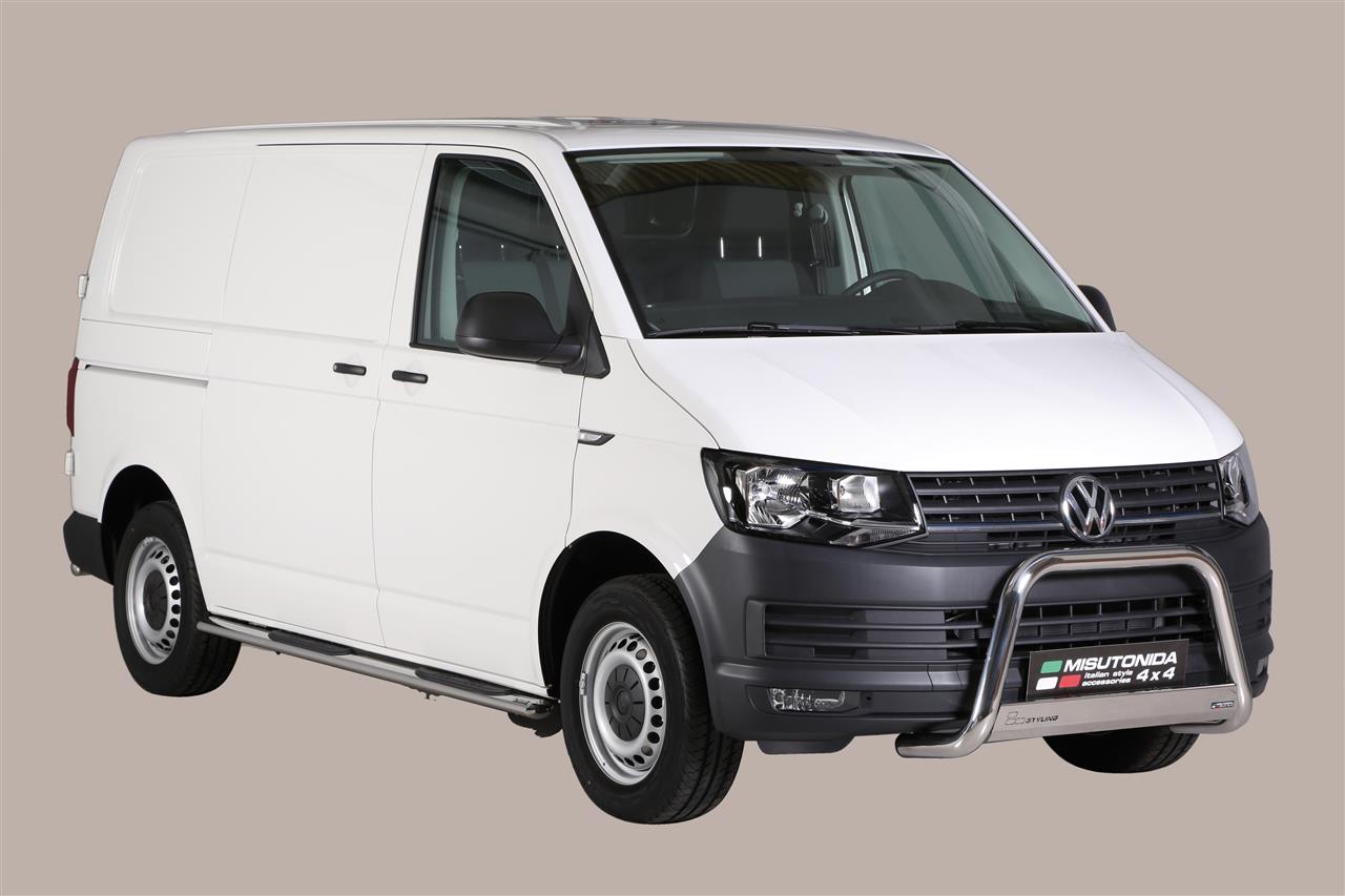 TUBES MARCHE PIEDS OVALE INOX Ø 76 VOLKSWAGEN T6 L1 2015+
