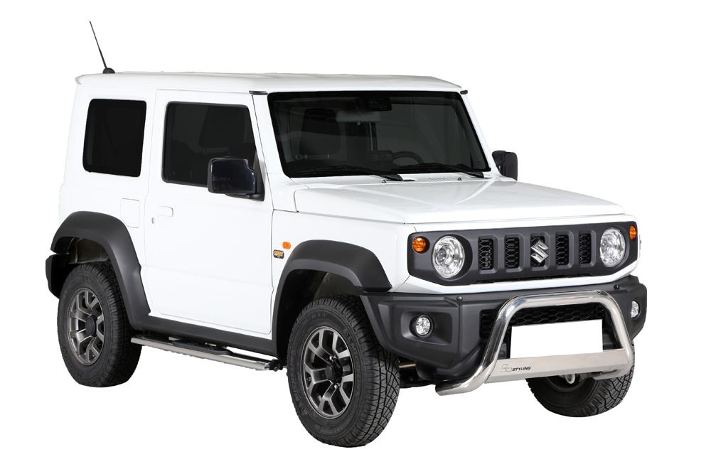 TUBES MARCHE PIEDS OVALE INOX Ø 76 SUZUKI JIMNY 2018+ 