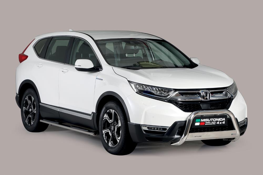 TUBES MARCHE PIEDS OVALE INOX Ø 76 HONDA CRV HYBRID 2019+