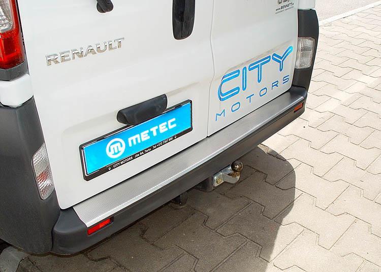 PLAQUE INOX PROTECTION PARE-CHOC ARRIERE NISSAN PRIMASTAR 2006+