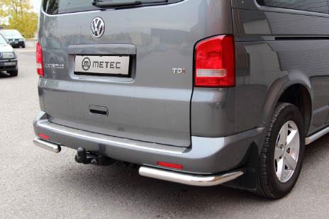 PROTECTION ANGLES DE PARE-CHOC ARRIERE INOX Ø63 VW T5 2010+ L1 (PAIRE)