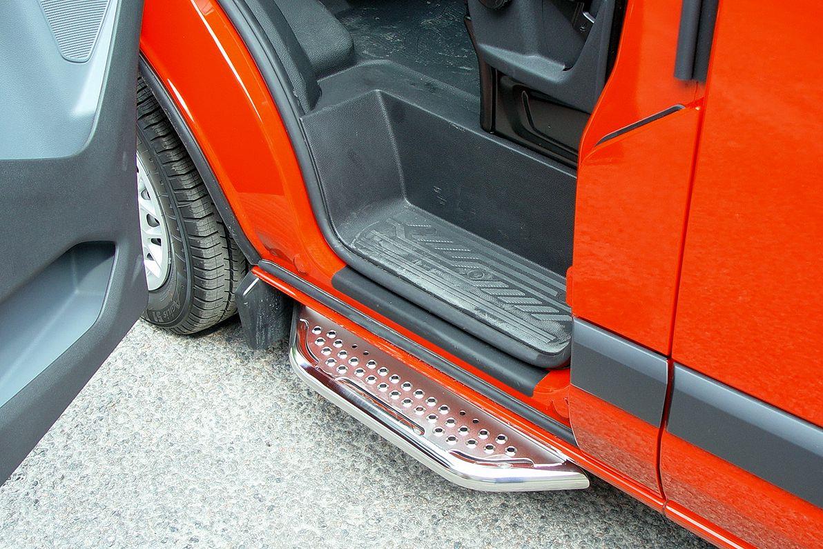 MARCHE-PIEDS INOX CABINE AVANT FORD TRANSIT CUSTOM 2013+ L1/L2 1 COTE
