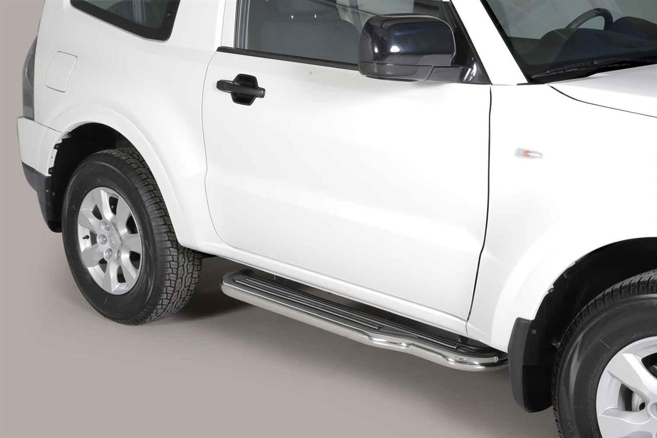 MARCHE-PIEDS INOX Ø50 MITSUBISHI PAJERO DID 2007+ 3 PORTES