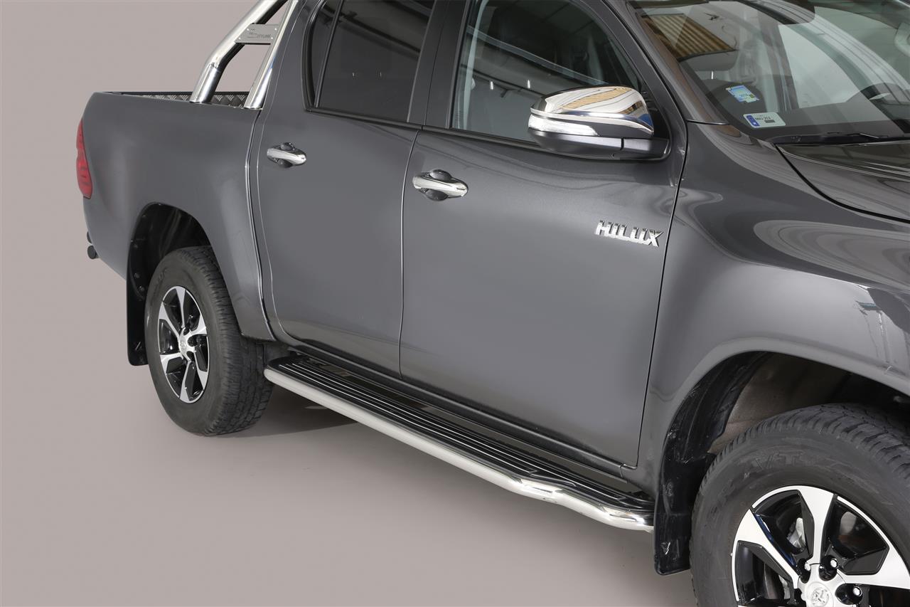 MARCHE-PIEDS INOX Ø50 TOYOTA HILUX 2016+ EXTRA CAB