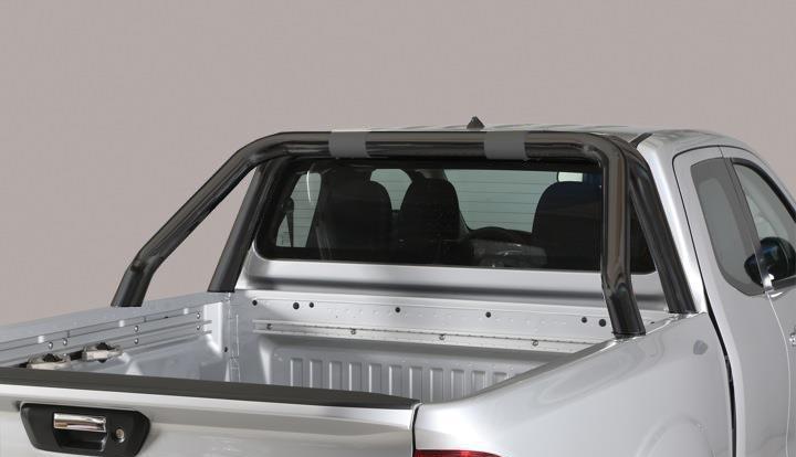 ROLL BAR INOX DBL TUBE INOX NOIR NEW STYLE Ø76 FORD RANGER 2012+