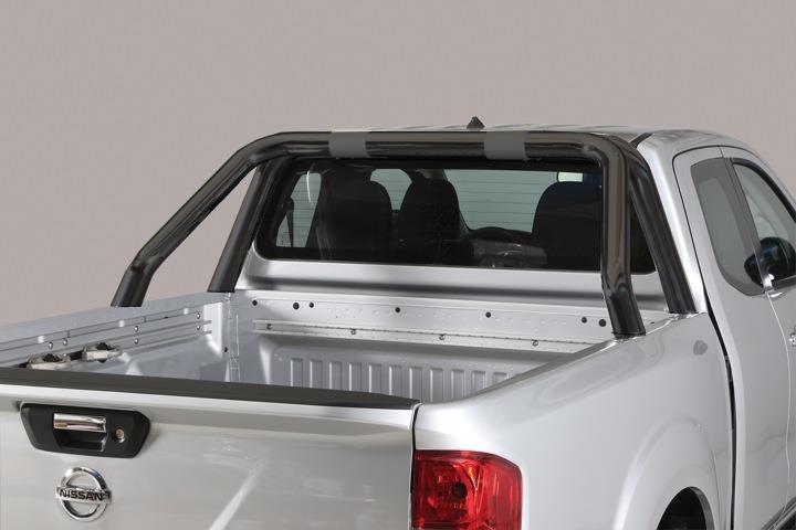 ROLL BAR INOX DOUBLE TUBE NEW STYLE Ø 76 NISSAN NP300 2016+ THERMOALQUE NOIR