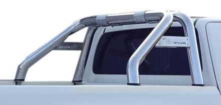 ROLL BAR INOX DBL TUBE Ø 76 TOYOTA HILUX 2016+ AVEC PLAQUE LATERALE