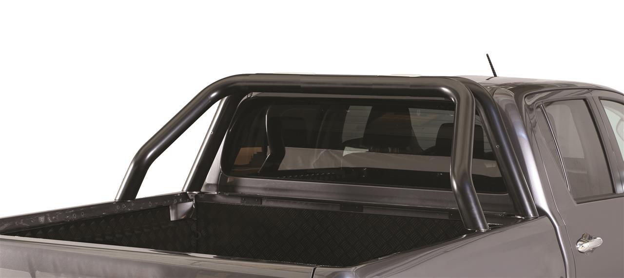 ROLL BAR INOX DBL TUBE INOX Ø 76 NOIR ISUZU DMAX (bord benne) 2012+