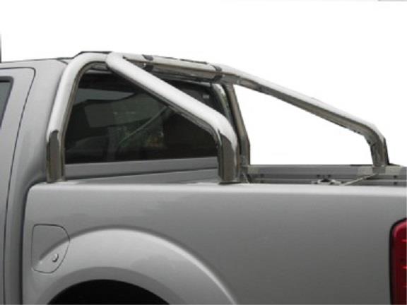 ROLL BAR INOX DBL TUBE Ø 76 NISSAN NAVARA 05/15 (fixation bord benne)