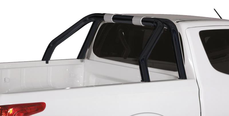 ROLL BAR NOIR DOUBLE TUBE Ø 76 MITSUBISHI L200 2016+ DOUBLE CABINE