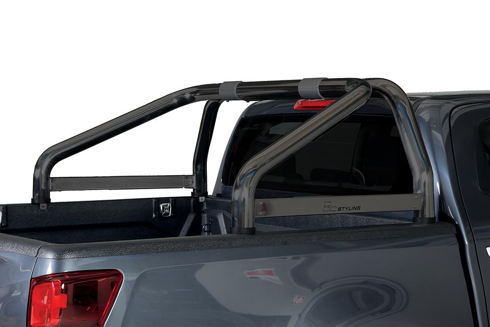 ROLL BAR INOX DBL TUBE Ø 76 ISUZU DMAX 2020+ +PLAQUES LATERALES