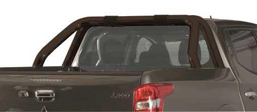 ROLL BAR NOIR DOUBLE TUBE Ø 76 MITSUBISHI L200 2016+ DOUBLE CAB AVEC MARQUAGE
