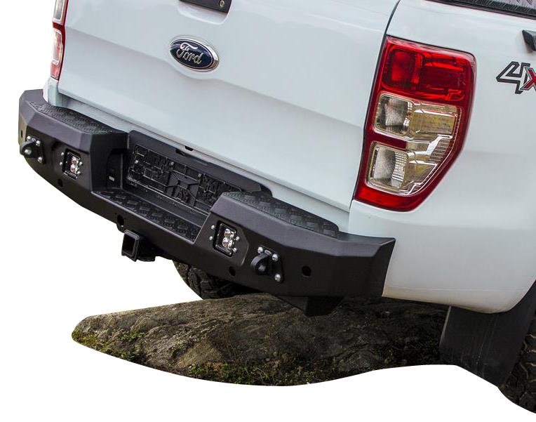 PARE CHOC ARRIERE ALUMINIUM 6MM FORD RANGER 2012+ SANS LEDS